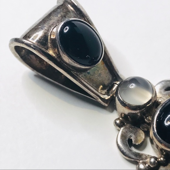 Pendant 925 Sterling Silver Amber Semi Precious - Picture 6 of 8